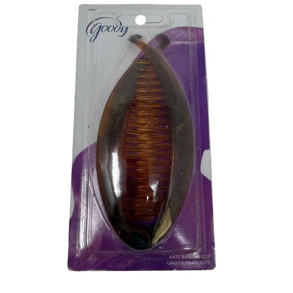 Goody Kate Banana Clip Hair Accessory Tortoise Shell Design In Package - Picture 1 of 3